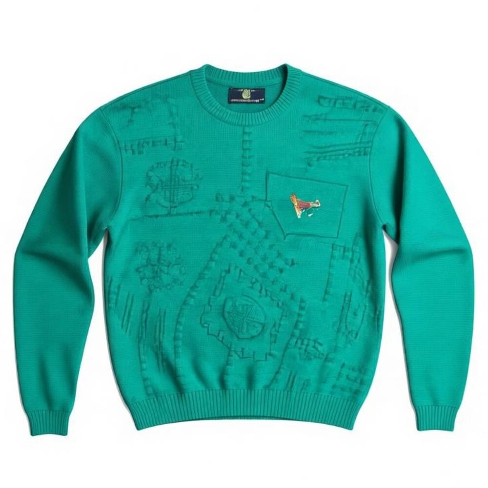 Vintage Blarney Castle Designs Ireland Acrylic Cable Knit Sweater – Green- Large